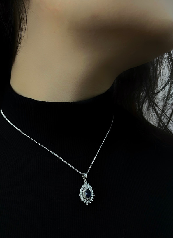 پلاک نقره یاقوت کبود silverziv