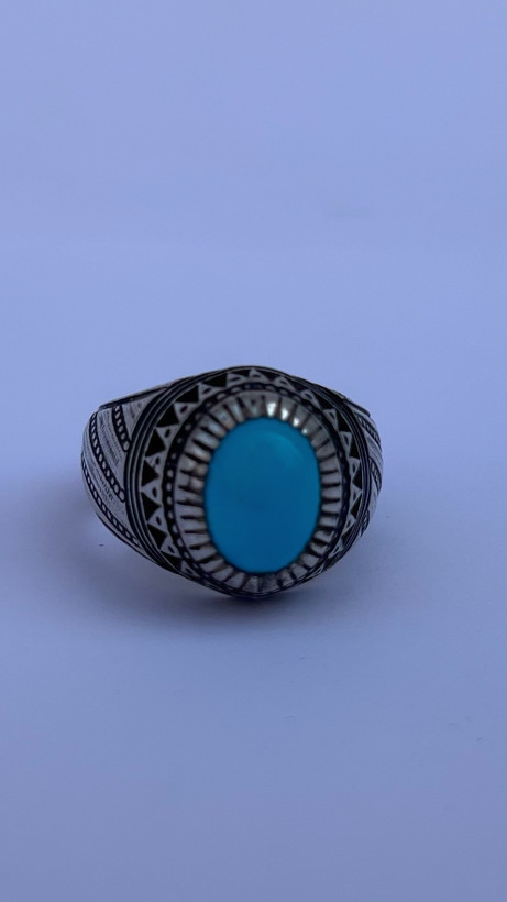 خرید انگشتر فیروزه عجمی کلکسیونی عباسی/ silverziv