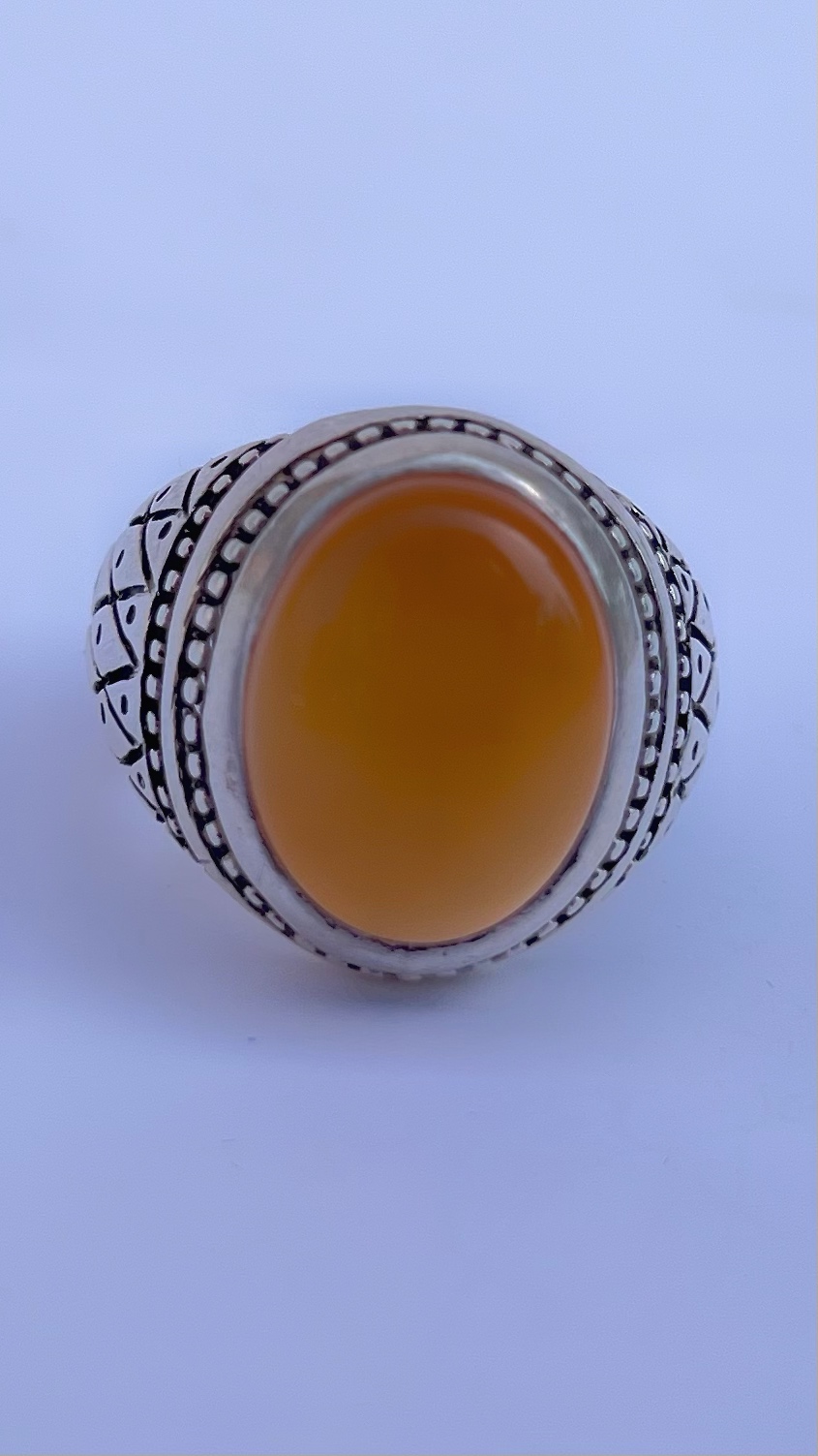خرید انگشتر عقیق یمنی پرتقالی خاص و کلکسیونی/silverziv