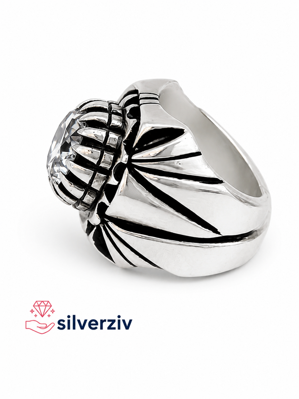 انگشتر موزانایت یخی| silverziv