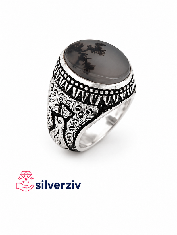 انگشتر شجر فاخر و کلکسیونی ازاده/silverziv