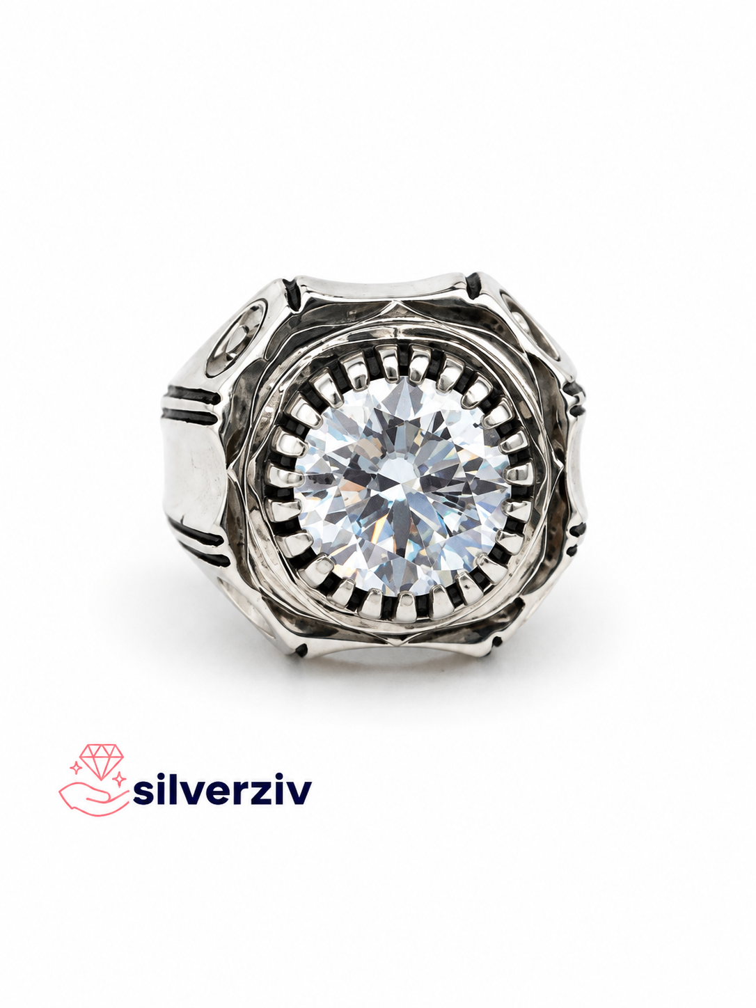 خرید انگشتر موزانایت کلکسیونی| silverziv