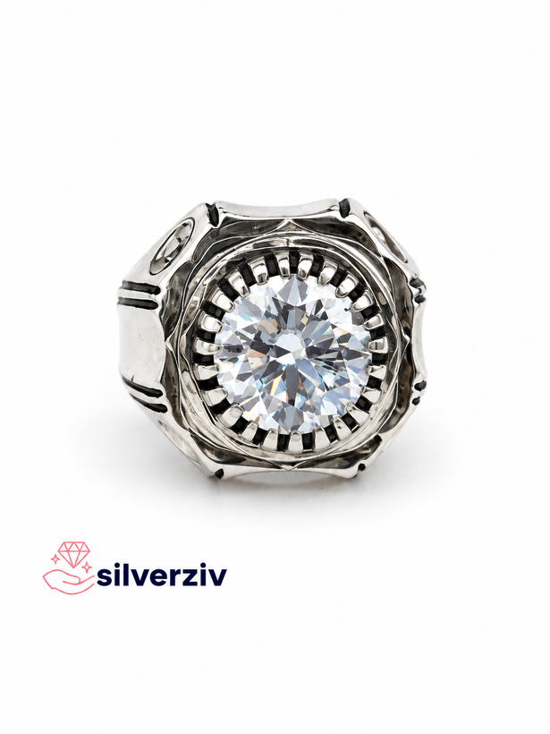 خرید انگشتر موزانایت کلکسیونی| silverziv