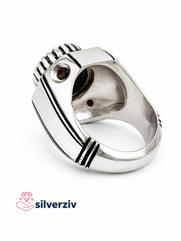 انگشتر موزنایت یخی| silverziv
